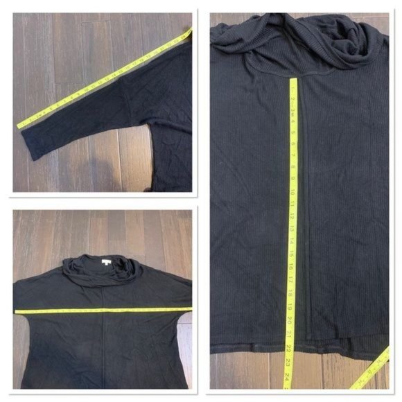 NEW Status by Chenault Black Cowl Neck Tunic Sweater Large - Picture 11 of 11